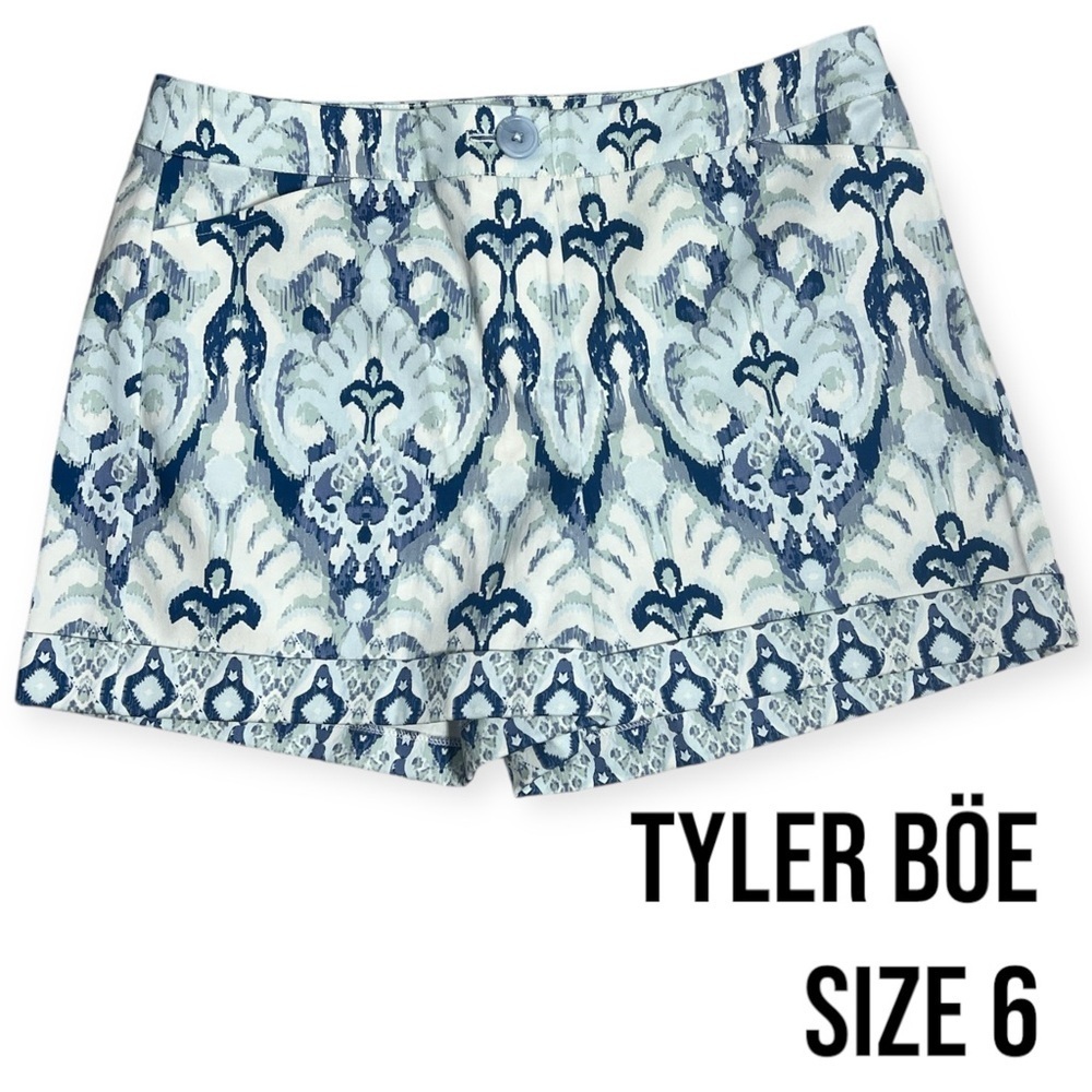Tyler Boe blue and white shorts size 6 - Picture 2 of 8